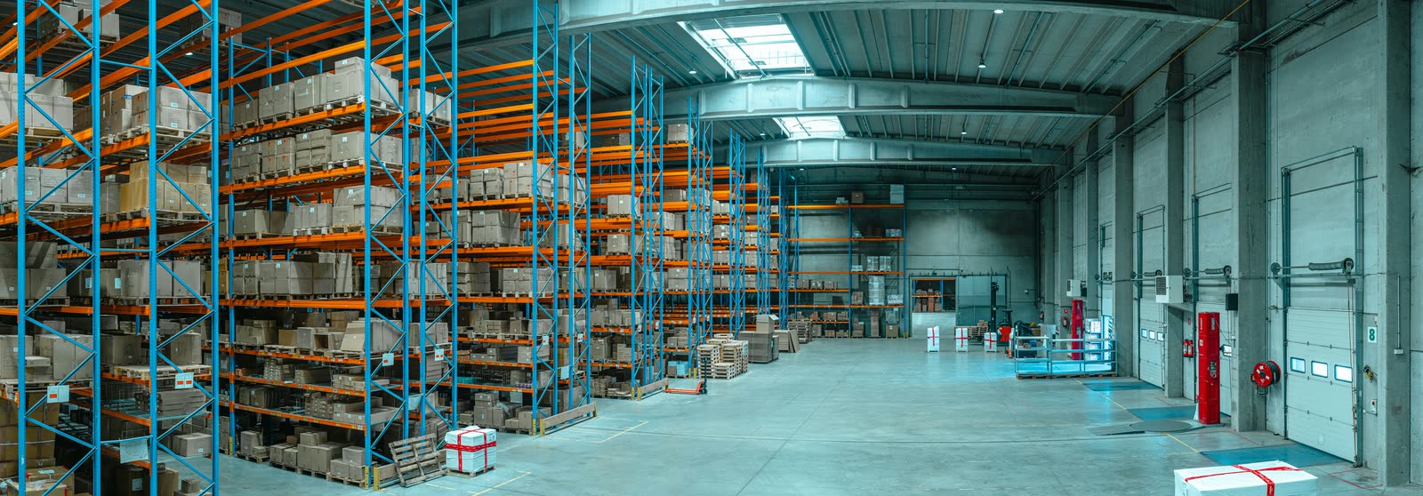 Modern logistics warehouse interior